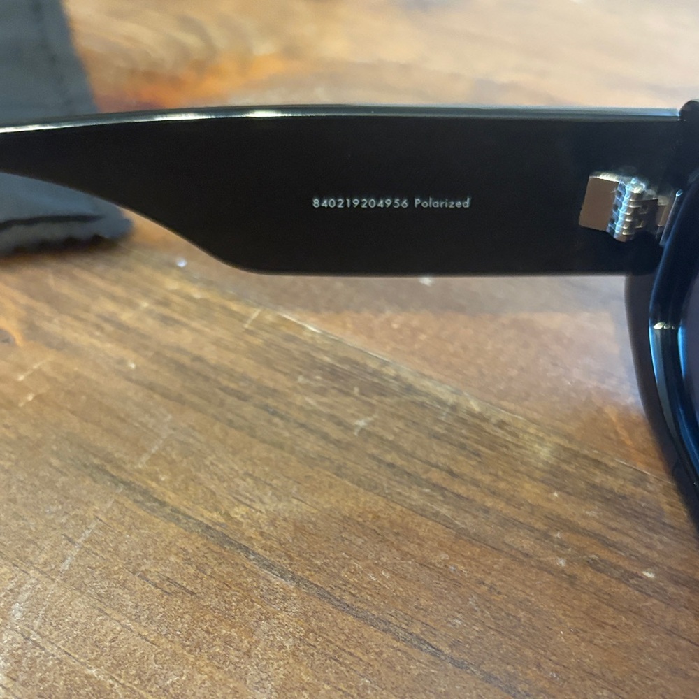 Black Rectangular Sunglasses With Case - image 3